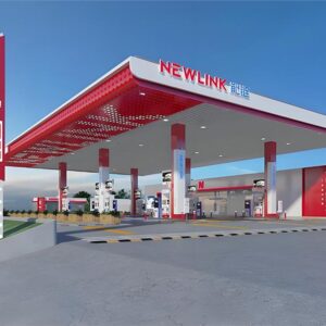 هيكل بناء محطة الوقود