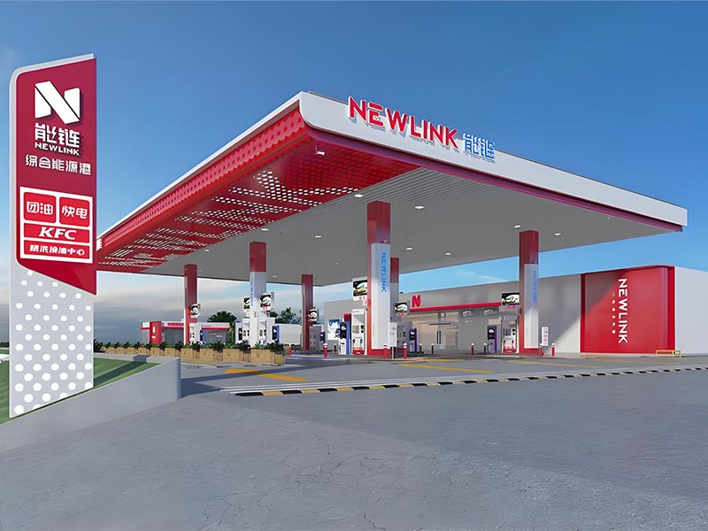Estructura de construcción de gasolineras